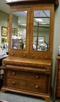 Empire Mahogany Veneer SecretaryBookcase