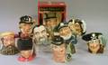 Nine Small Royal Doulton Character Jugs