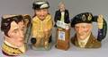 Royal Doulton Character Toby Jugs and a Figure