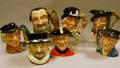 Seven Large Royal Doulton Character Jugs
