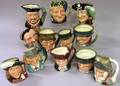 Twelve Small Royal Doulton Character Jugs