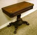 Classical Carved Mahogany Pedestalbase Card Table