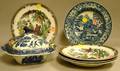 Six Pieces of Decorated Staffordshire Tableware