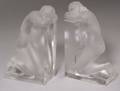 Pair of Figural Glass Bookends
