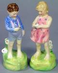 Royal Doulton Porcelain Figures He Loves Me and She Loves Me Not