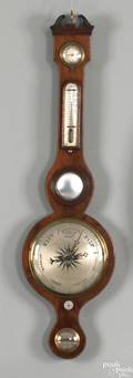 Regency mahogany banjo barometer 19th c