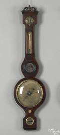 Regency mahogany banjo barometer early 19th c