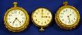 Two Edw F Caldwell  Co Inc New York Goldtone EightDay Clocks