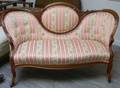 Victorian Upholstered Carved Walnut Settee