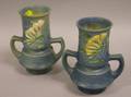 Pair of Roseville Pottery Freesia Vases