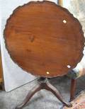 Chippendalestyle Carved Mahogany Piecrust Tilttop Table