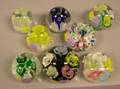 Eight St Clair Art Glass Paperweights