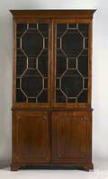 George III mahogany 3part bookcase late 18th c