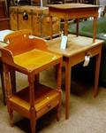 Pine Washstand Side Table and Low OneDrawer Stand