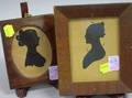 Two Framed Silhouettes of Ladies