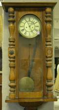 Gustave Becker Walnut Vienna Regulator Wall Clock