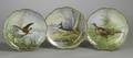 Set of Six Limoges Handpainted Gamebird Decorated Porcelain Plates