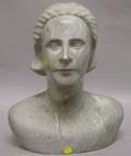 Modern Carved Marble Bust of a Woman