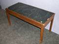 Chippendalestyle Green Marbletop Mahogany Coffee Table