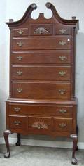 Chippendalestyle Carved Mahogany Highboy