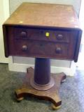 Mahogany Dropleaf TwoDrawer Work Table