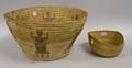 Native American Pima Woven Basket and a Makaw Woven Basket