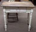 White Painted Late Victorian Scrubbedtop OneDrawer Kitchen Table