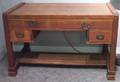 Arts  Crafts Oak Flattop Desk with Copper Hardware