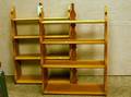 Pair of Pine Graduated FourTier Wall Shelves