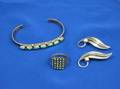 Mexican Silver Bracelet Ring and Two Pins