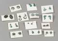 Thirteen Pairs of Southwest Silver Stone Earrings