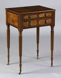 New Hampshire Federal mahogany and birdseye maple sewing stand a 1815