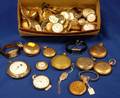 Large Assortment of Pocket Watches Wristwatches Parts and Findings