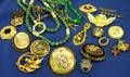 Small Group of Mid Century Costume Jewelry and Beads