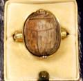Gold Swivelmounted Egyptian Scarab Ring