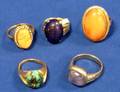 Five Stone and Cameo Rings