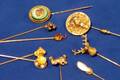 Group of Nine Antique Gemset Stickpins