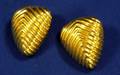 Pair of Triangular 18kt Yellow Gold Earclips