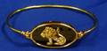 Gold Onyx and Diamond Bracelet with Lion Motif