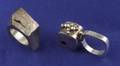 Two Contemporary Sterling Silver Rings