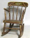 Painted childs windsor rocking chair
