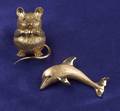 Two 14kt Gold Animal Pins
