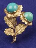 18kt Gold and Turquoise Brooch Buccellati