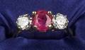 18kt Gold Ruby and Diamond Ring