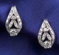 Platinum and Diamond Earclips