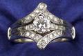 14kt White Gold and Diamond Bypass Ring