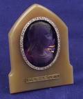 Carved Amethyst Diamond and Agate Devotional Object