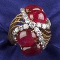 18kt Gold Ruby and Diamond Ring