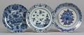 Three Blue and White Delftware Plates