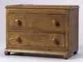Miniature Grain Painted Pine Twodrawer Chest